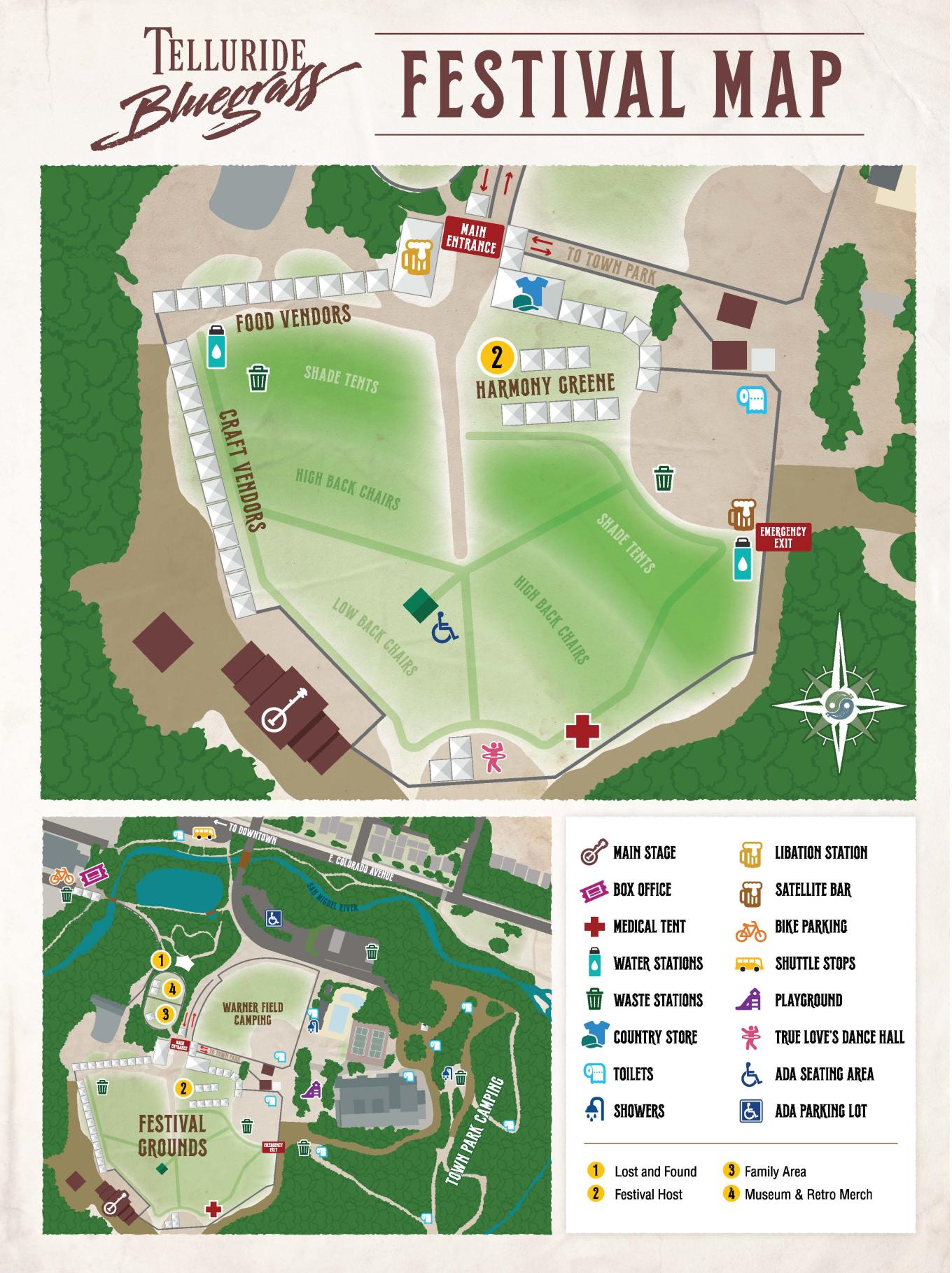 2024 Telluride Bluegrass Festival Map